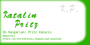 katalin pritz business card